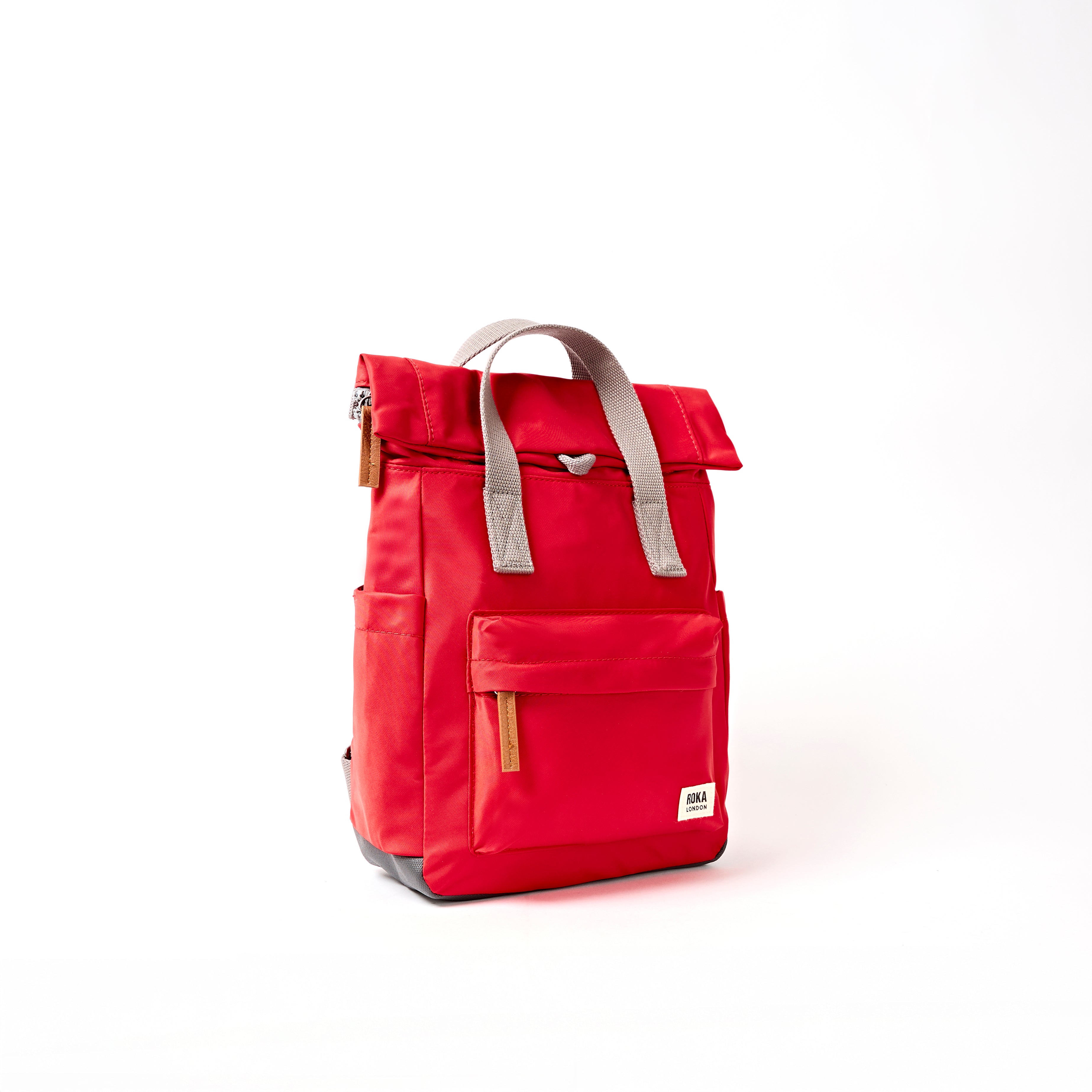 Roka London Canfield ryggsekk Small Scarlet roll-top 9,8 liter