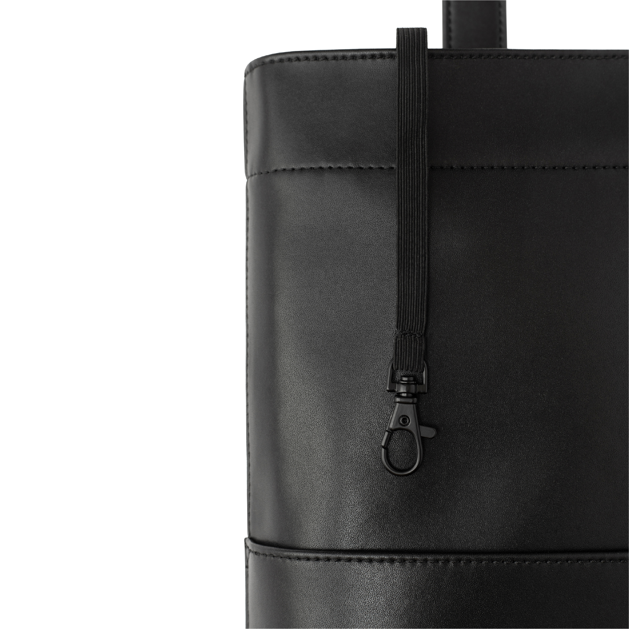 KIWEE Tote Bag skulderveske 6,5 L svart skinn