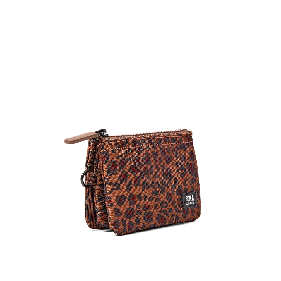 Roka London Carnaby Mini Leopard lommebok small vanntett