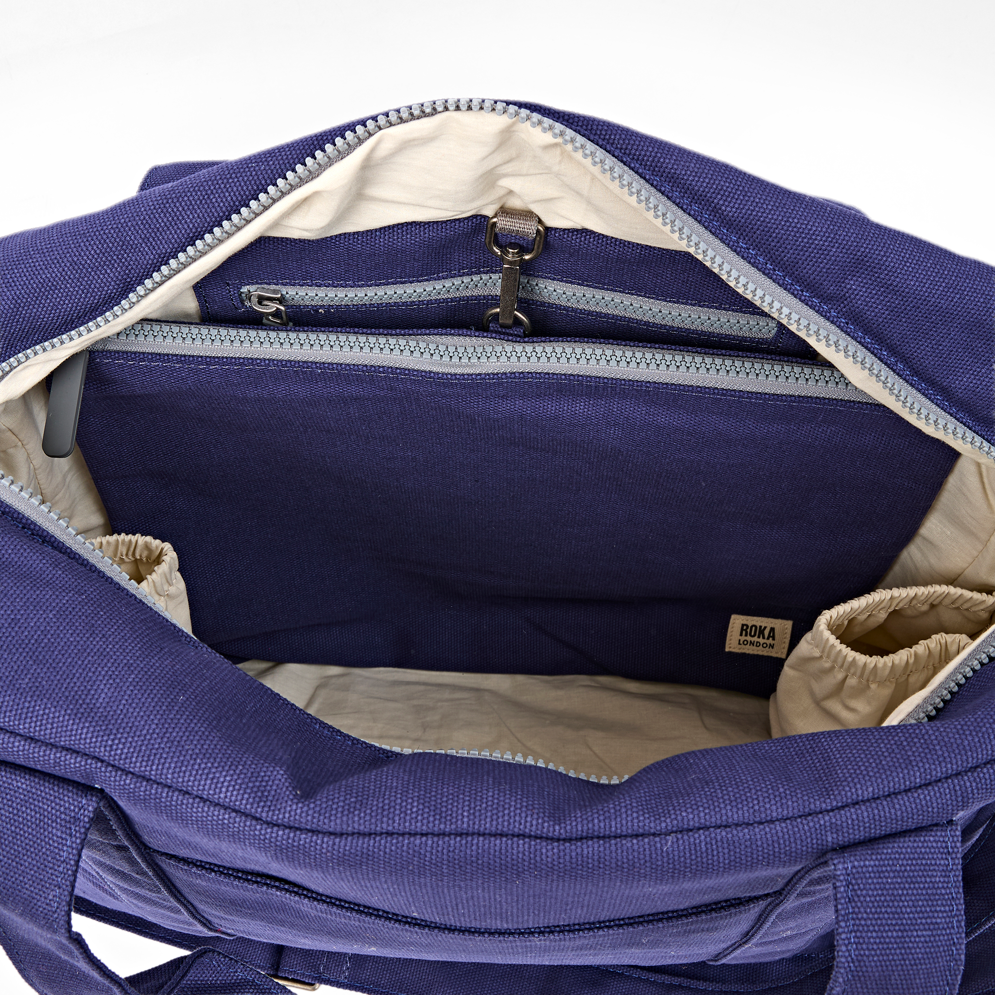 Roka London Somerset skulderveske navy large 18,5 liter