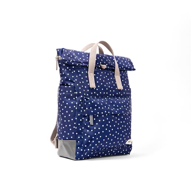 Roka London Bayswater Medium ryggsekk Navy Polka 14,6 l