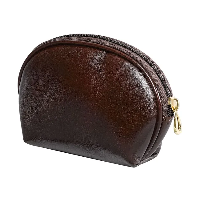 Shugon Leather toalettmappe mørkebrun skinn
