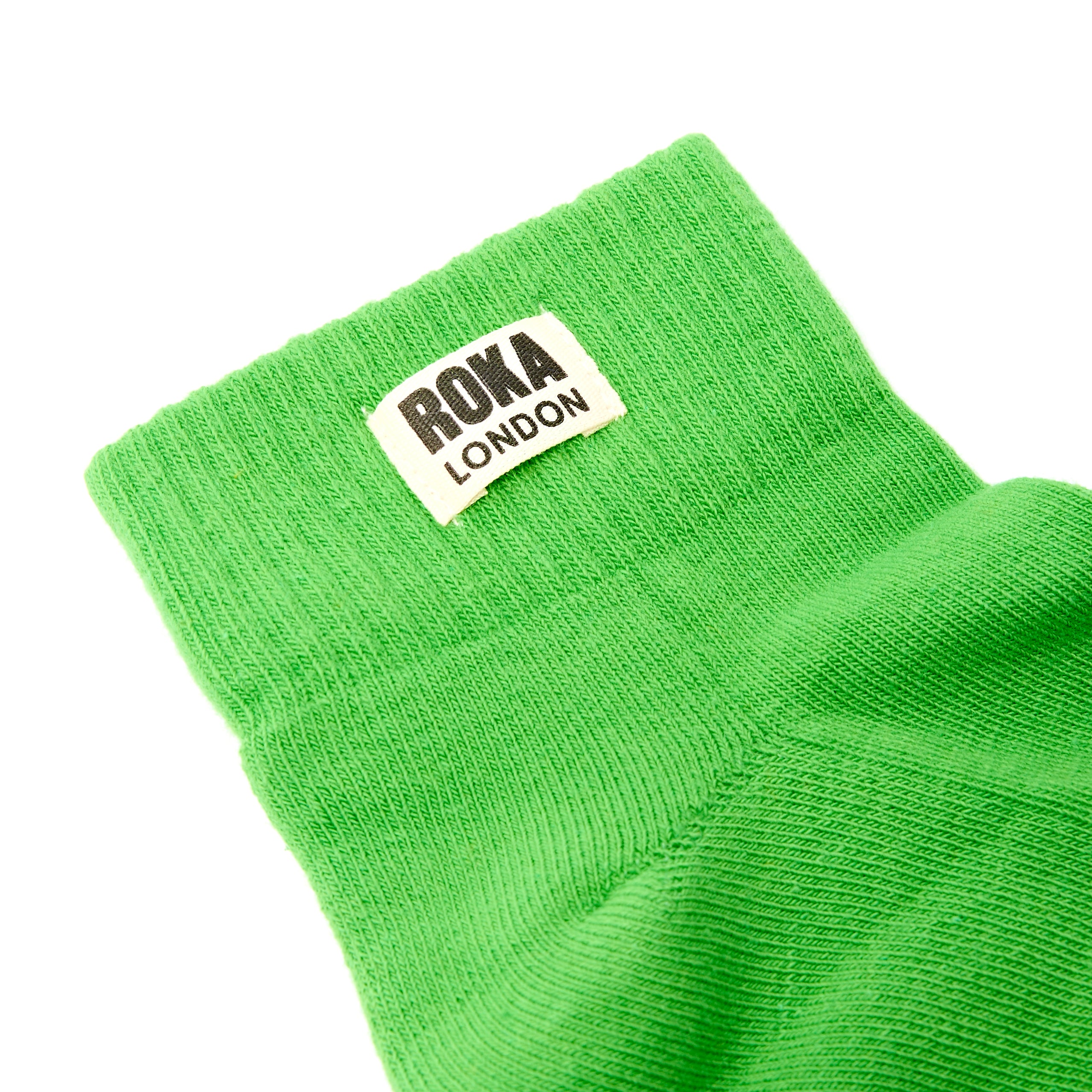 Roka London Wembley ankelsokker lime dame 36-42 bomull