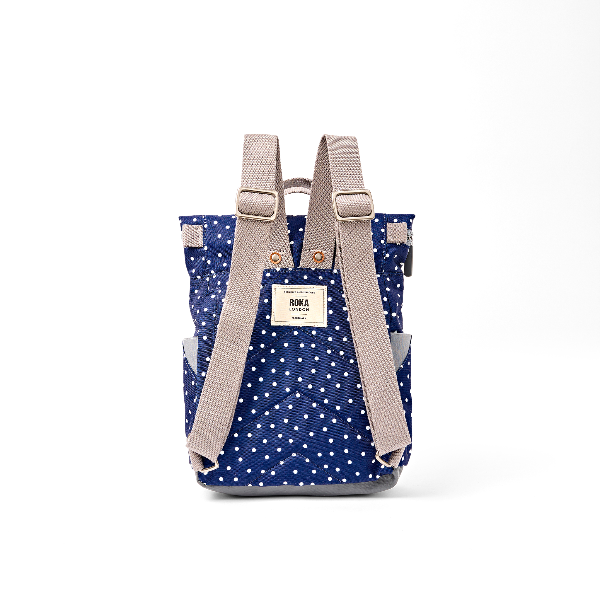 Roka London Canfield Polka ryggsekk Small 9,8L navy prikker