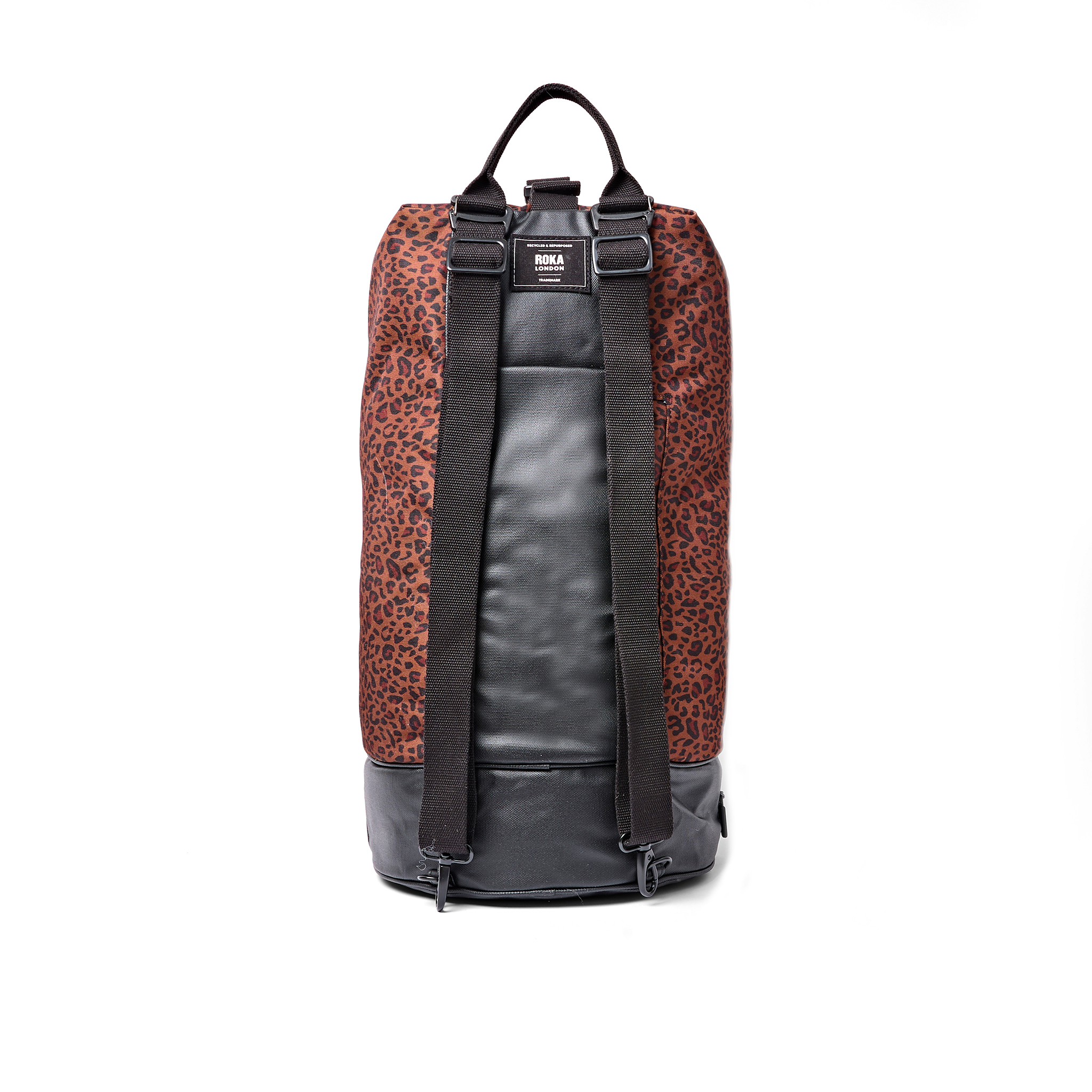 Roka London Heathrow Large duffelbag corn mini leopard