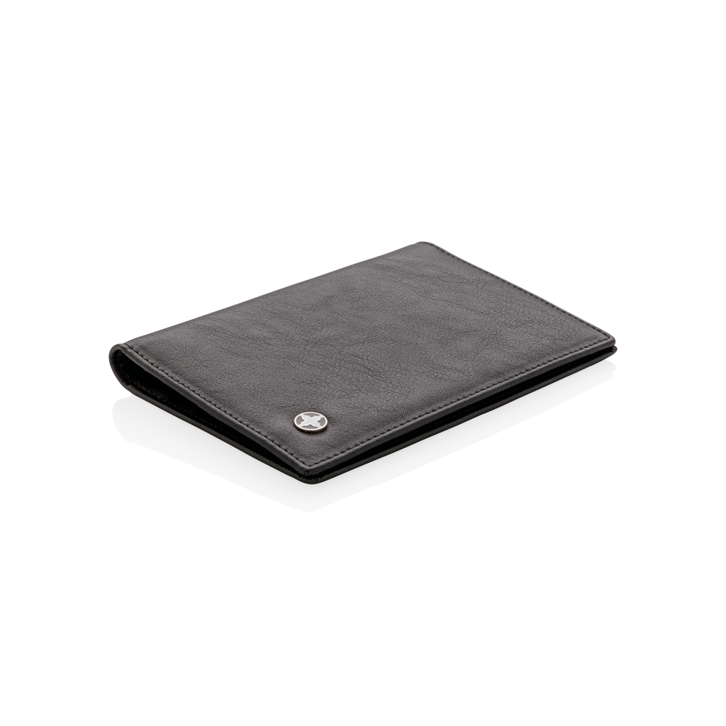 Swiss Peak passmappe svart RFID skimmingbeskyttelse