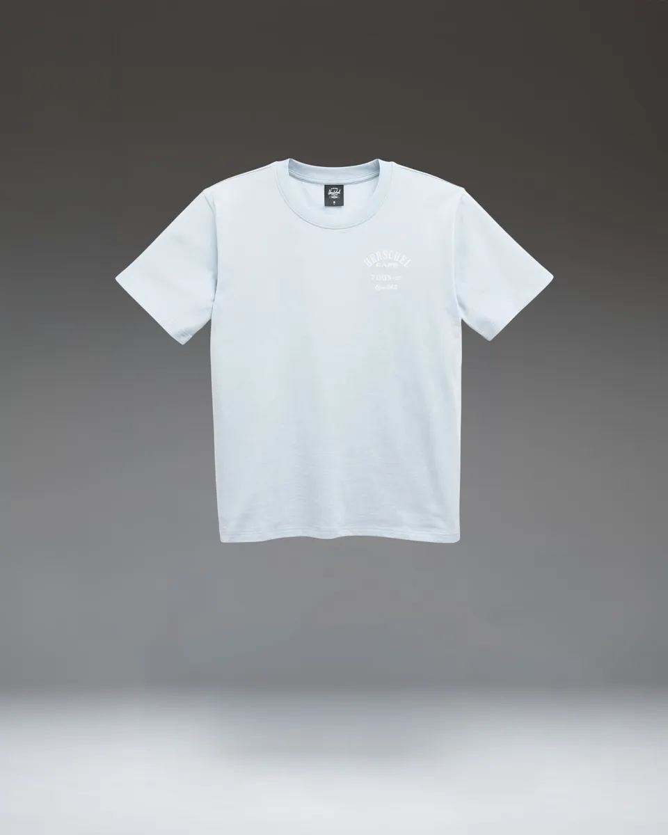 Herschel Cafe Tee t-skjorte dame skyway bomull
