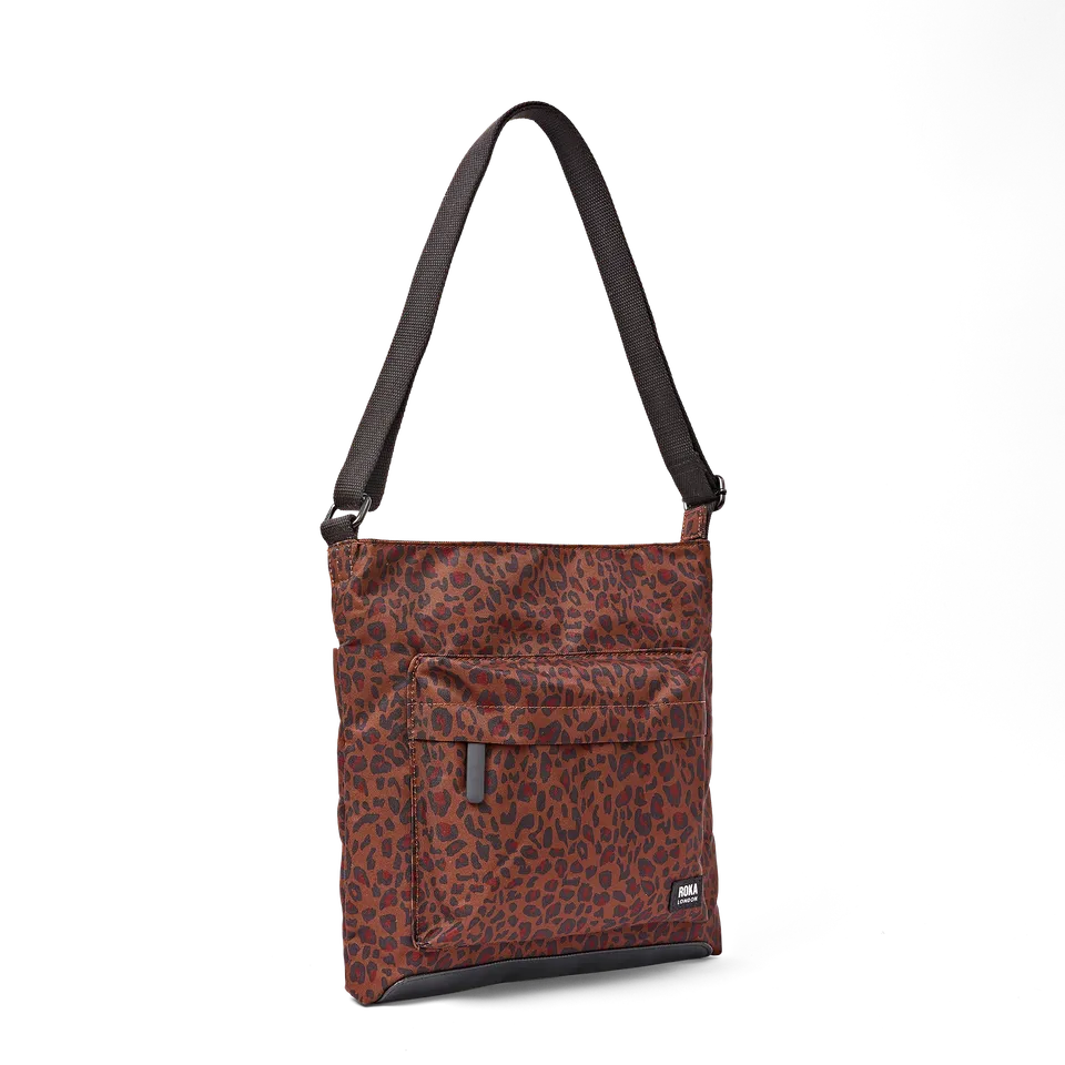 Roka London Kennington crossbody corn mini leopard medium