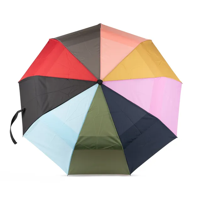 Roka London Waterloo paraply Medium Bright Rainbow storm
