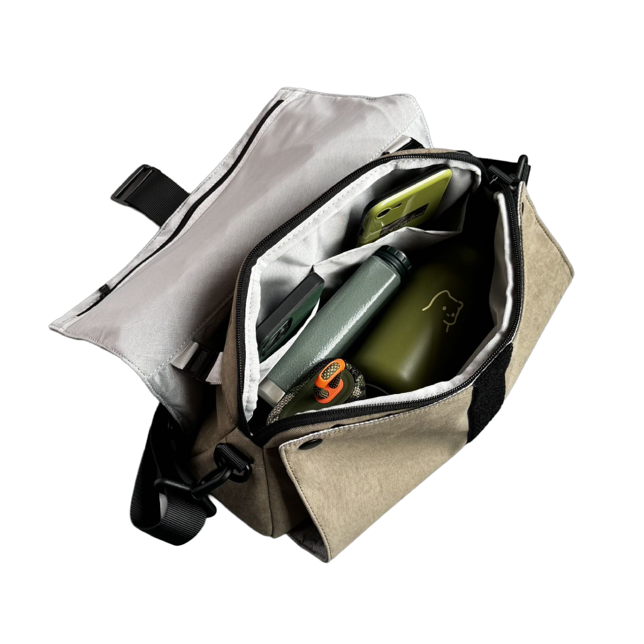 KIWEE Triangle Sling skulderveske Moss 3 liter vannavvisende