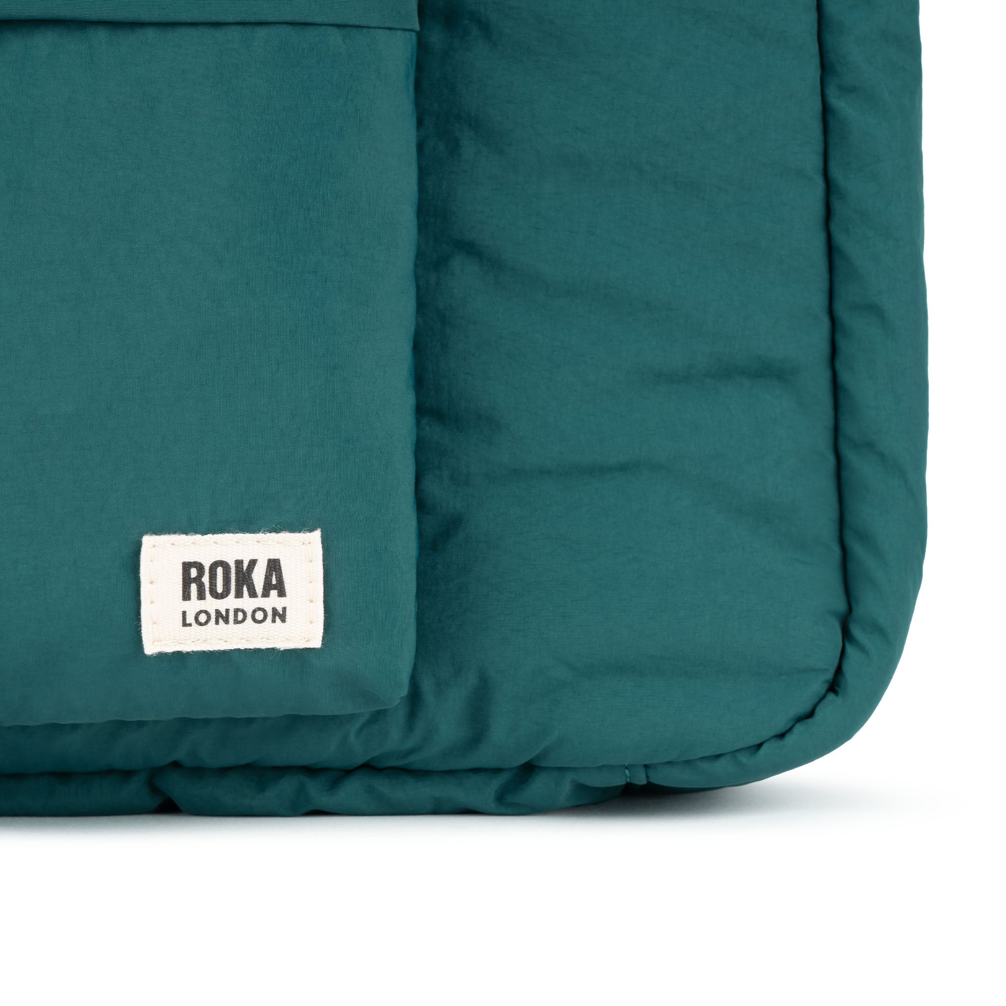 Roka London Belsize skulderveske medium teal puffy 14,7 liter