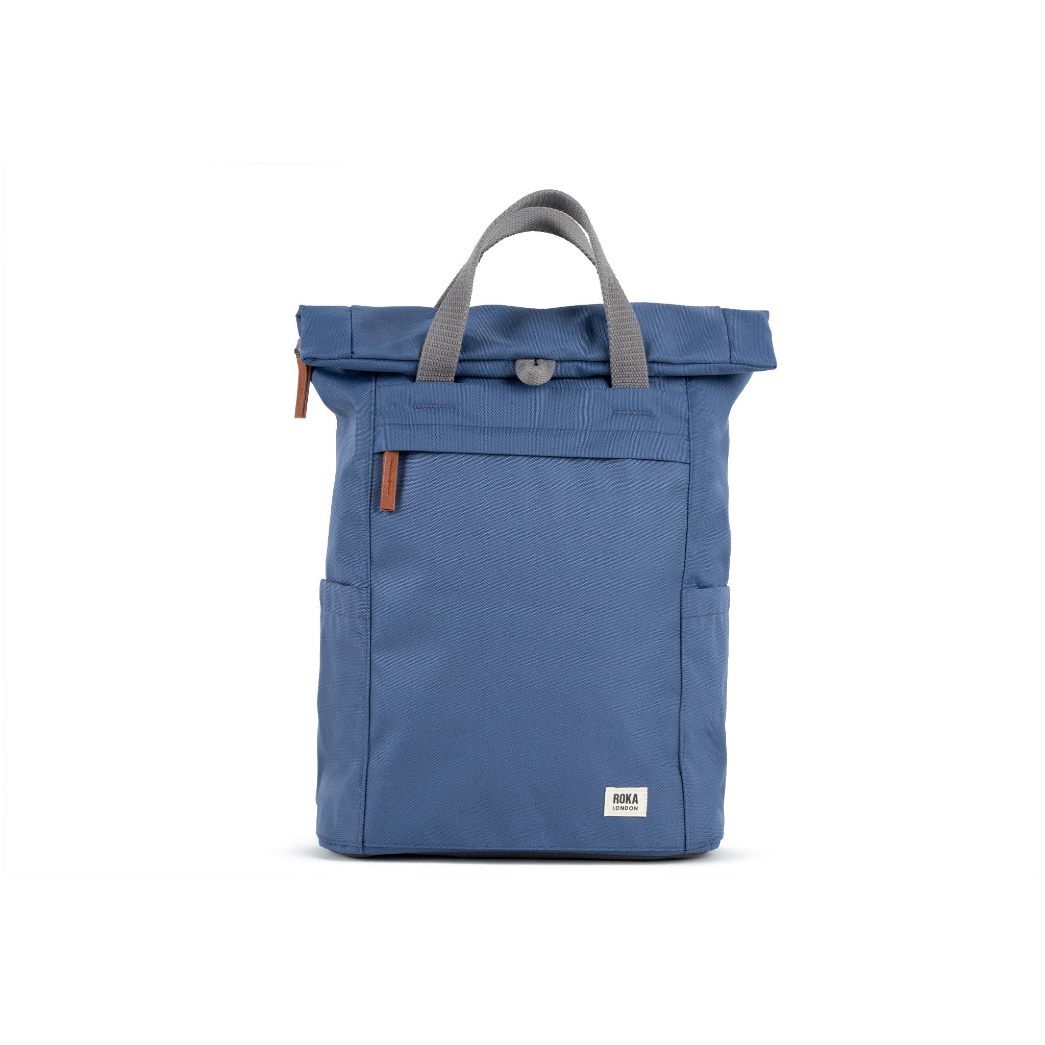 Roka London Finchley ryggsekk Medium Burnt Blue roll-top