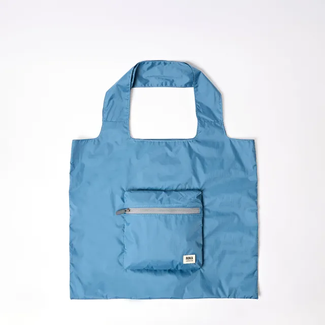 Roka London Borough Medium shopper retro blue sammenleggbar
