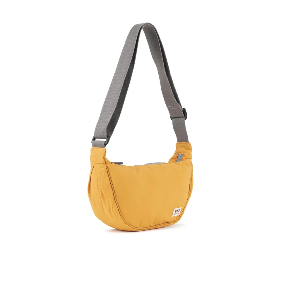 Roka London Farringdon crossbody Small gul puffy vanntett