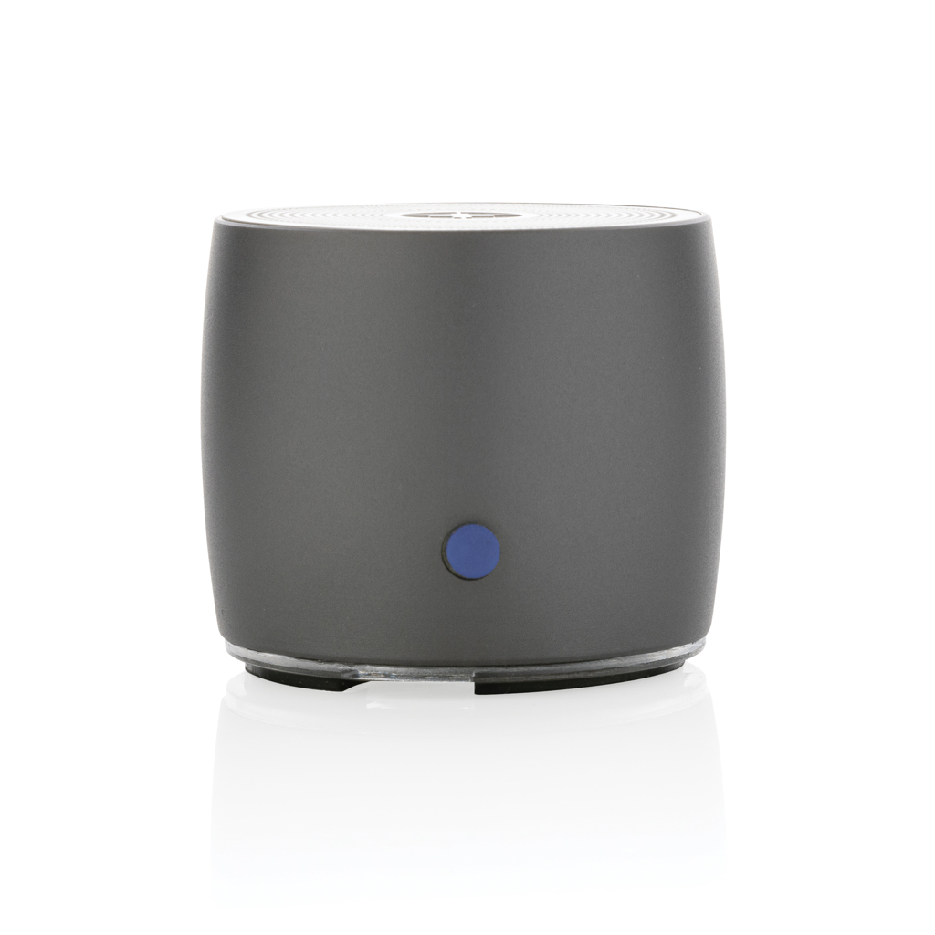 Swiss Peak 3W bluetooth høyttaler grå resirkulert aluminium
