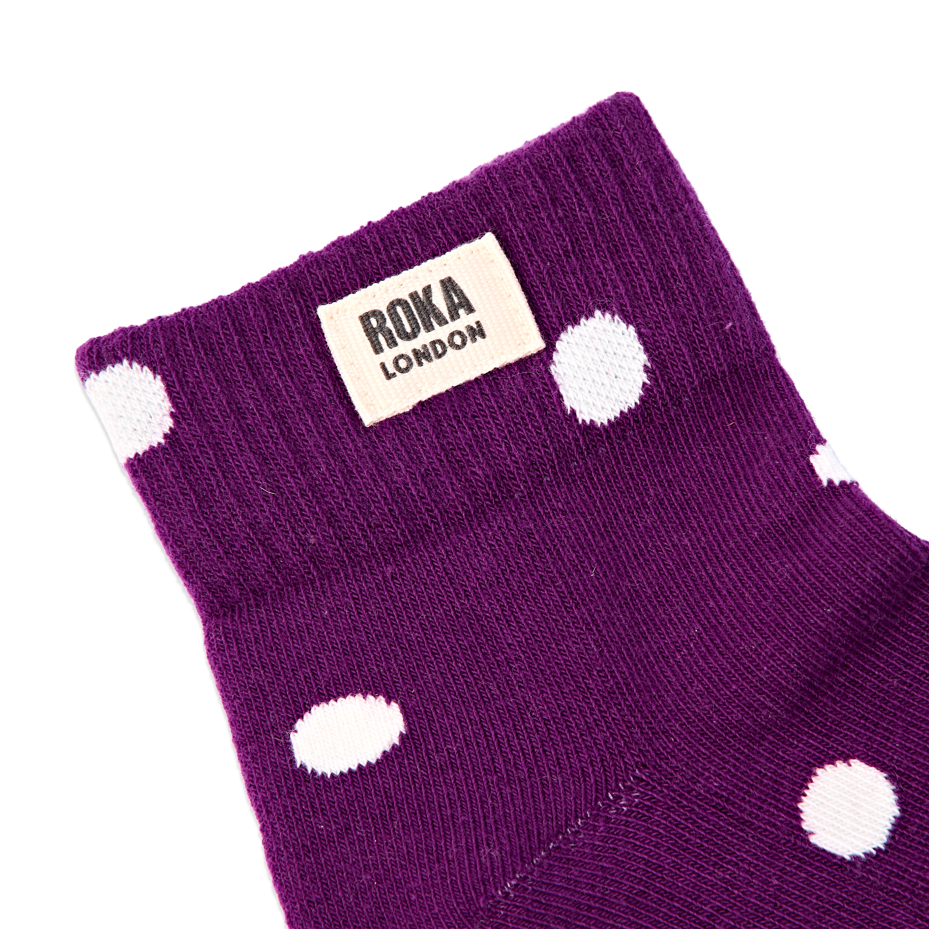 Roka London Wembley ankesokker purple dot 36-42 prikkete