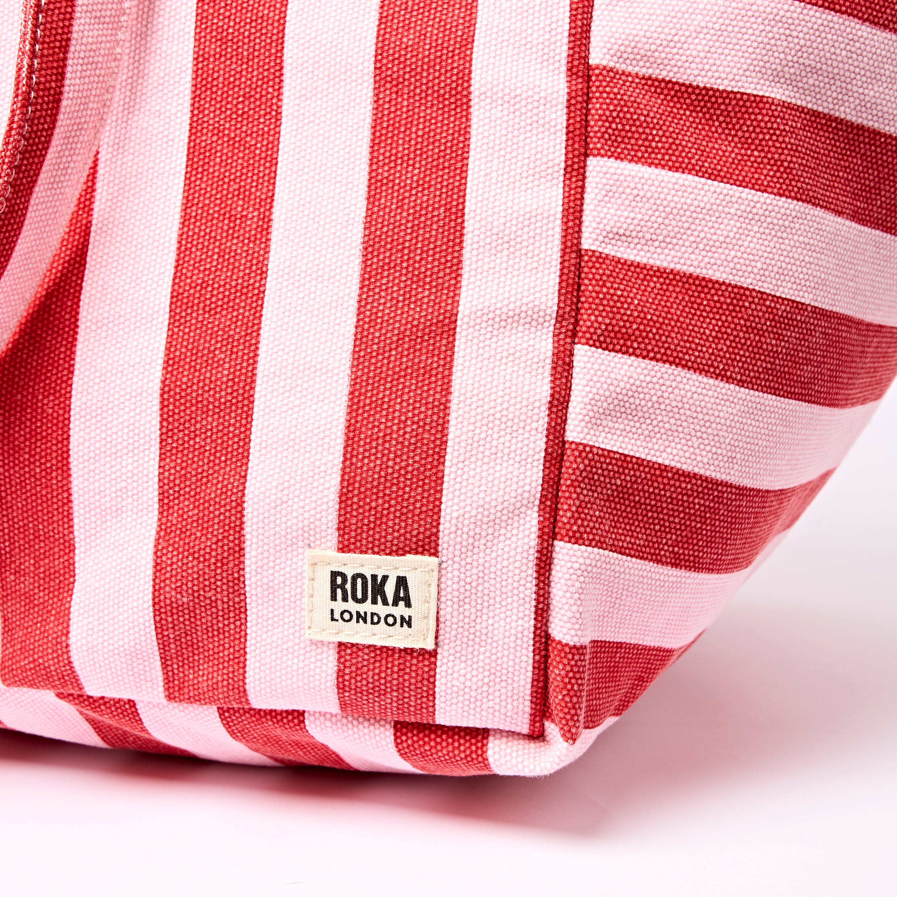 Roka London Marylebone tote strawberry stripe large 43,4 liter