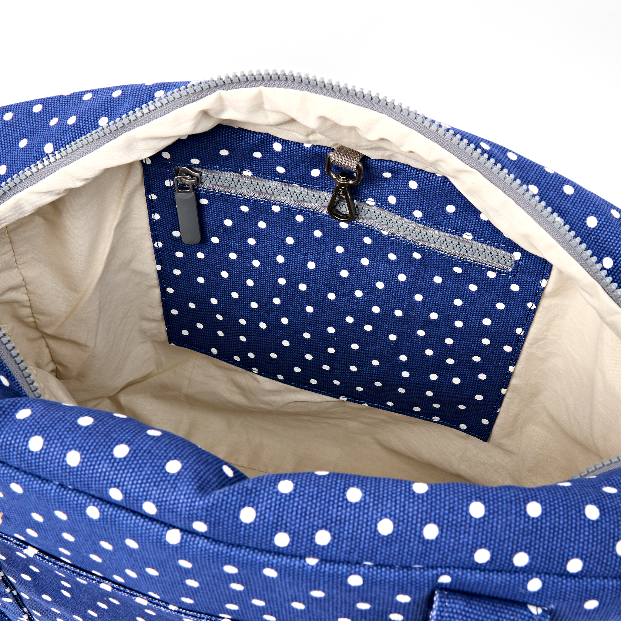 Roka London Somerset Large skulder 18,5 liter navy polka