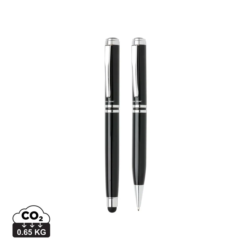 Swiss Peak Executive pennsett svart rollerball og kulepenn