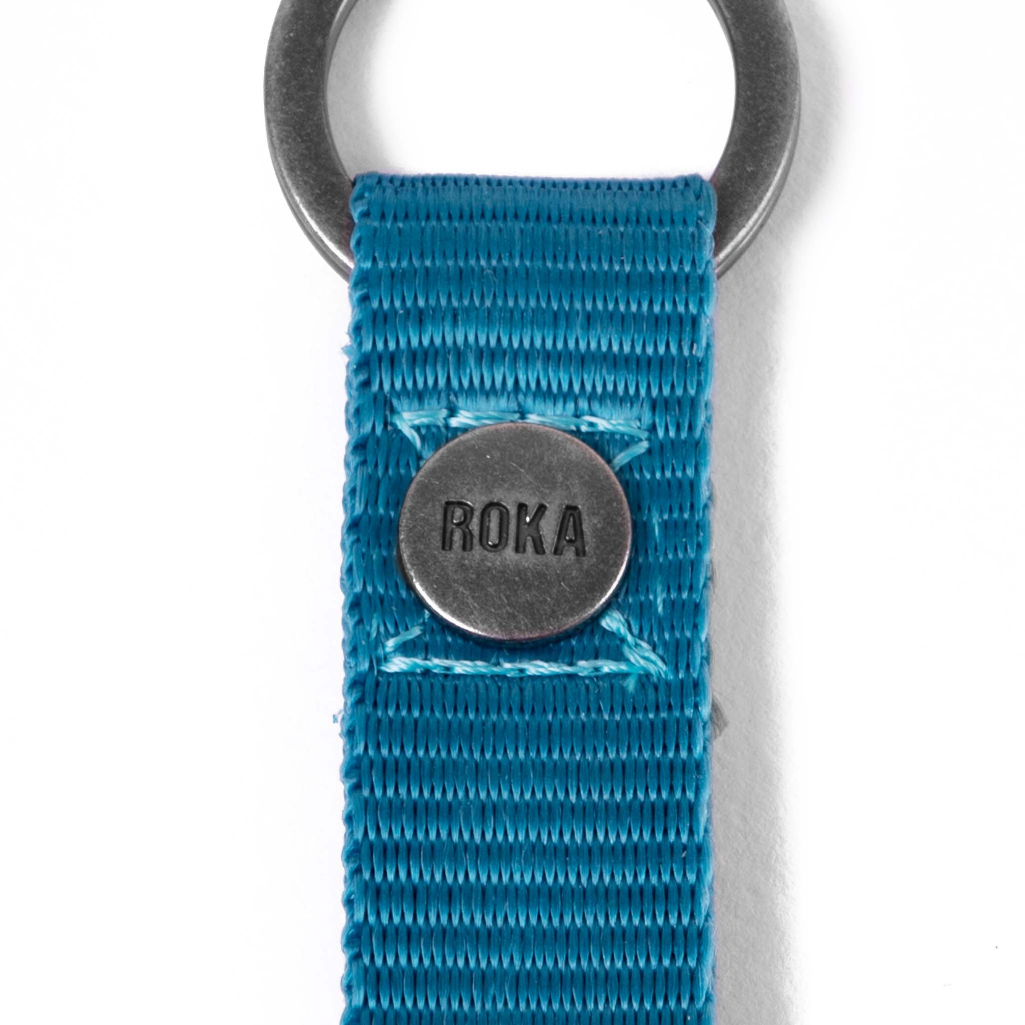 Roka London Portland nøkkelring Petrol One Size bomull