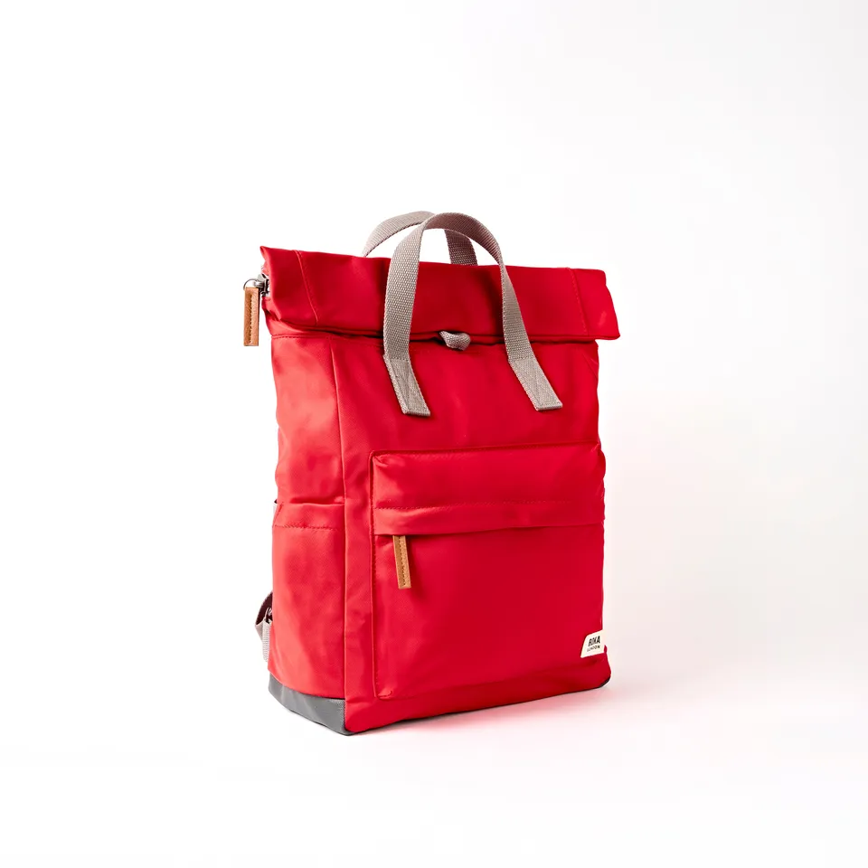 Roka London Canfield ryggsekk Small Scarlet roll-top 9,8 liter
