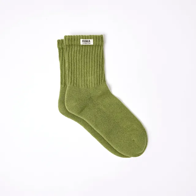 Roka London Windsor Crew sokker Avocado 40-48 økologisk