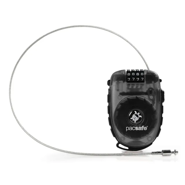 Pacsafe Retractasafe 250 kabellås smoke 4-sifret kode