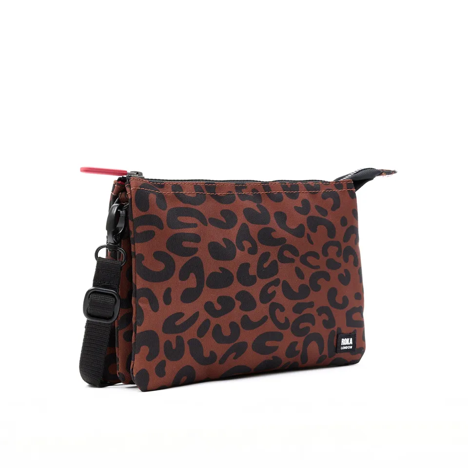 Roka London Carnaby XL crossbody Leopard 3-delt clutch