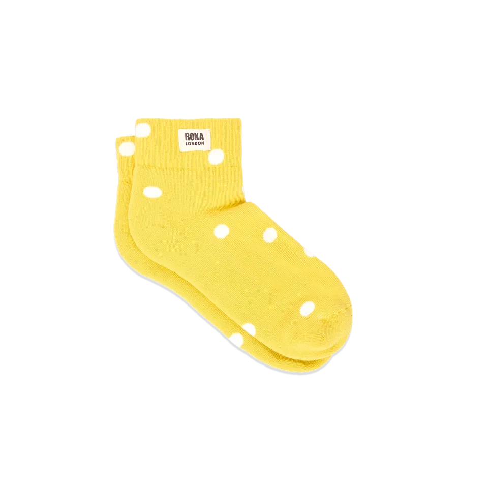 Roka London Wembley ankelsokker summer yellow dot