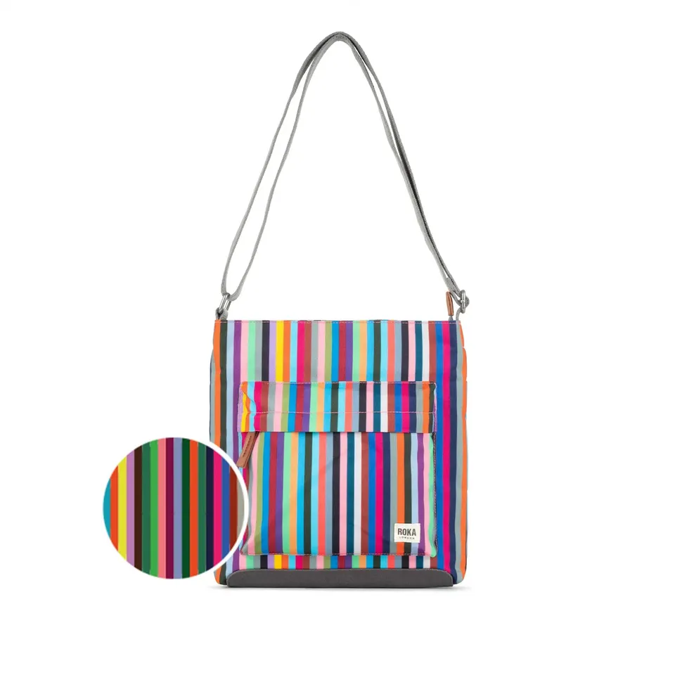 Roka London Kennington skulderveske Multi Stripe Medium 2,7 liter