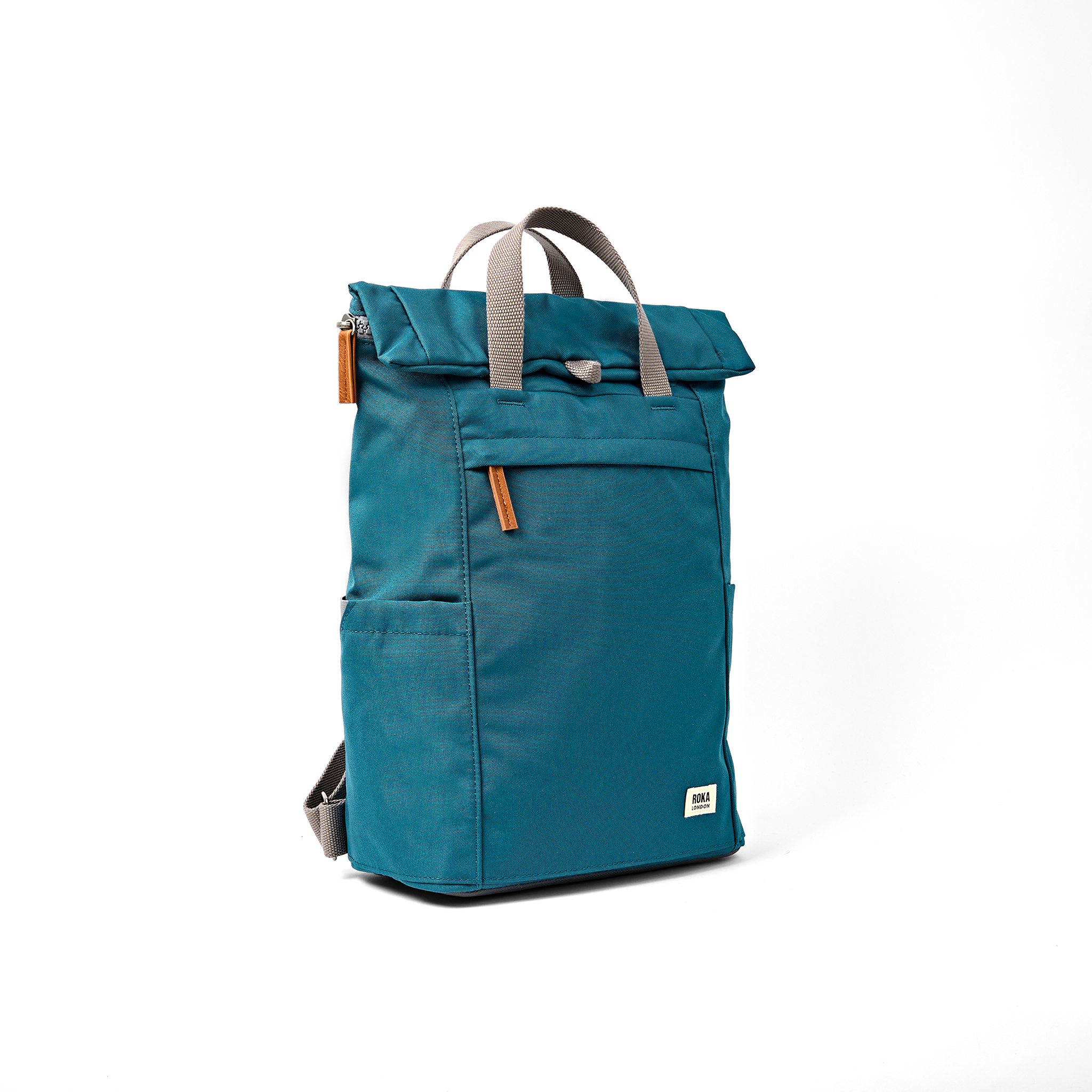 Roka London Finchley ryggsekk Deep Teal rulltopp