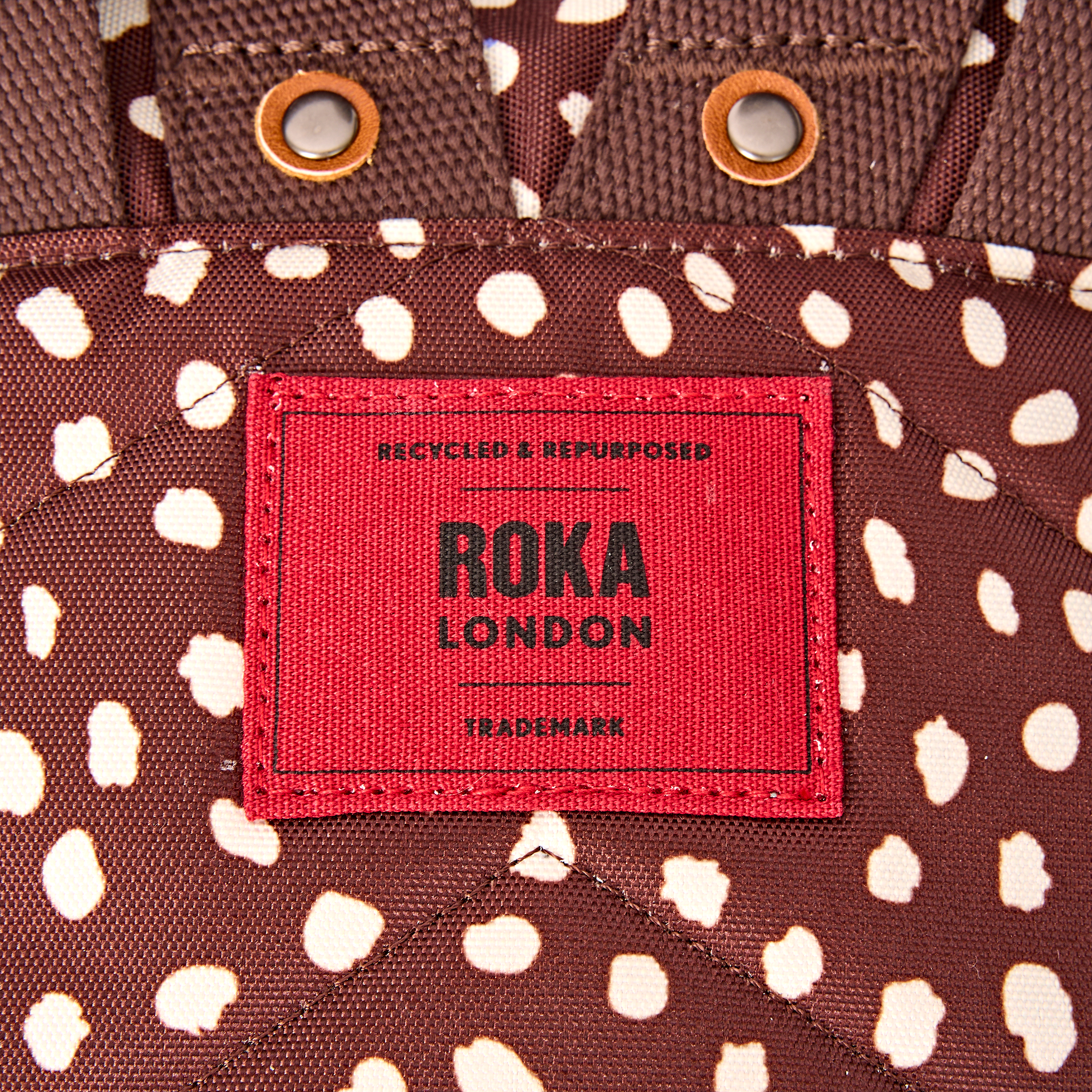 Roka London Bantry Brown Dot ryggsekk small 7 liter